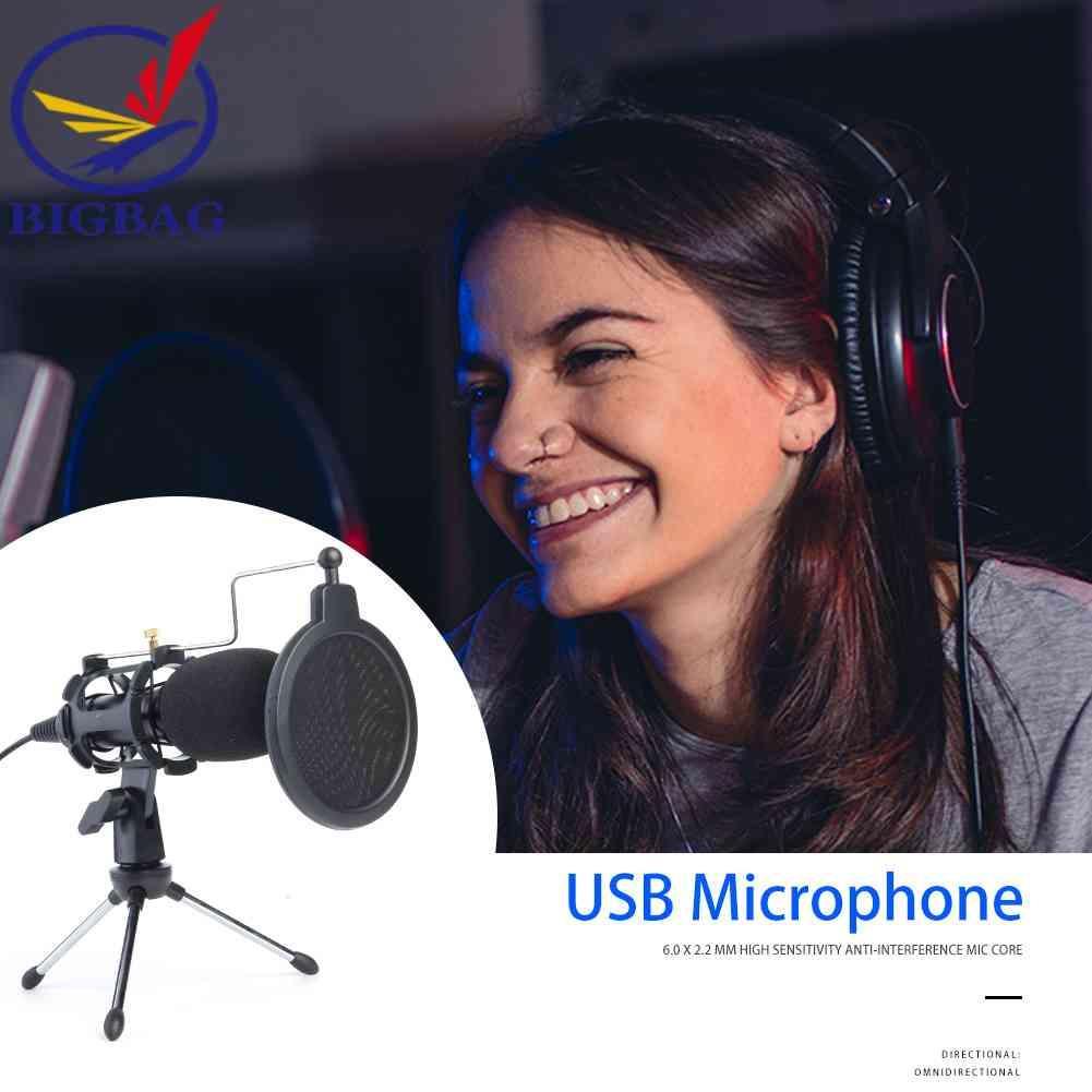 Micro Có Dây USB Kèm Giá Đỡ Cho PC