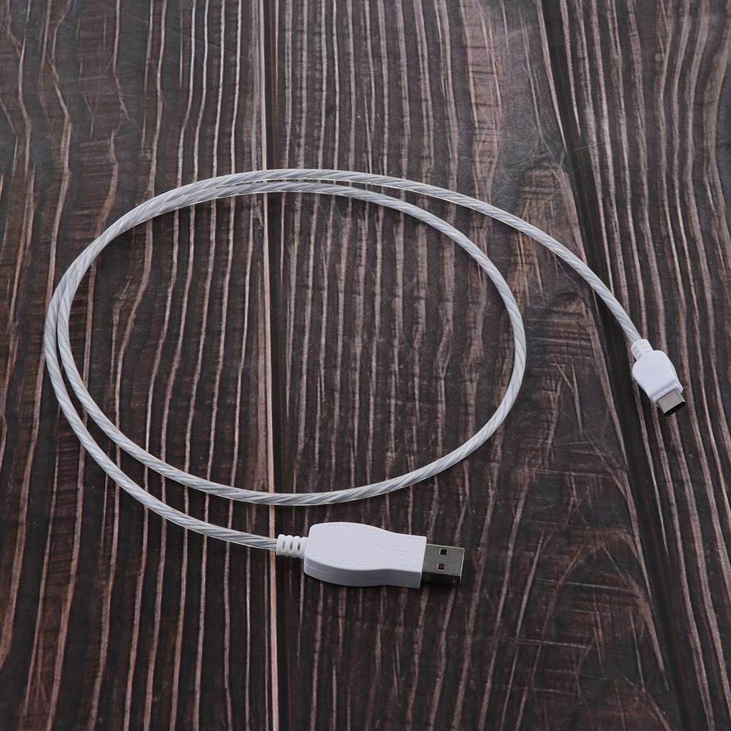 3.3ft LED Light Cable USB Type C Data Synchronization Cable Charging Cable for Mobile Phones