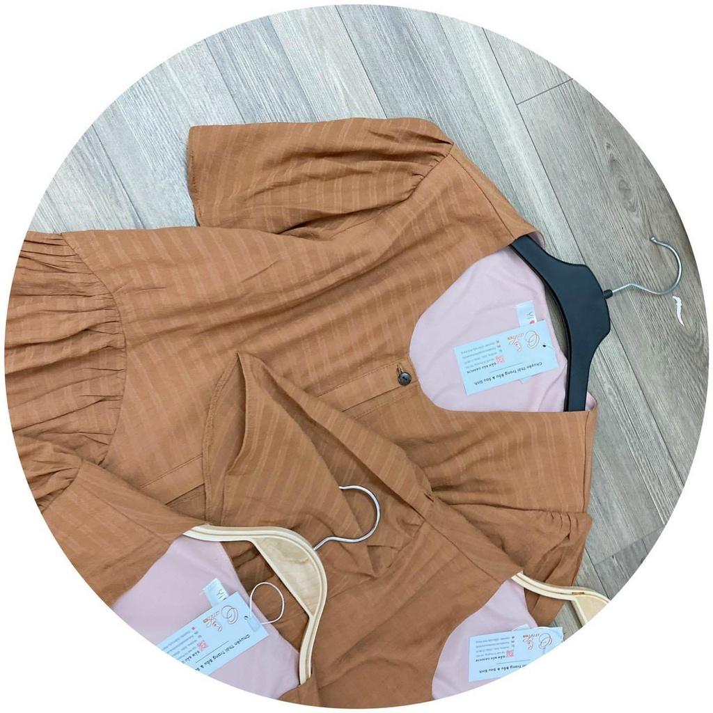 Váy bầu cao cấp chất đũi Hàn mát mềm mịnđầm bầu mùa hè siêu mátváy cho bà bầu free size 43-67kg