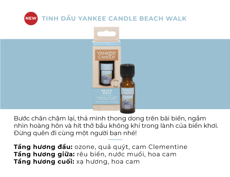 Tinh dầu Yankee Candle - Beach Walk (15ml)