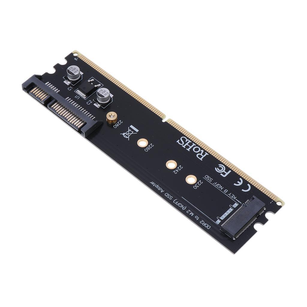 DDR2 Memory Card Slot SATA to M.2 NGFF SSD B-Key Adapter Board
