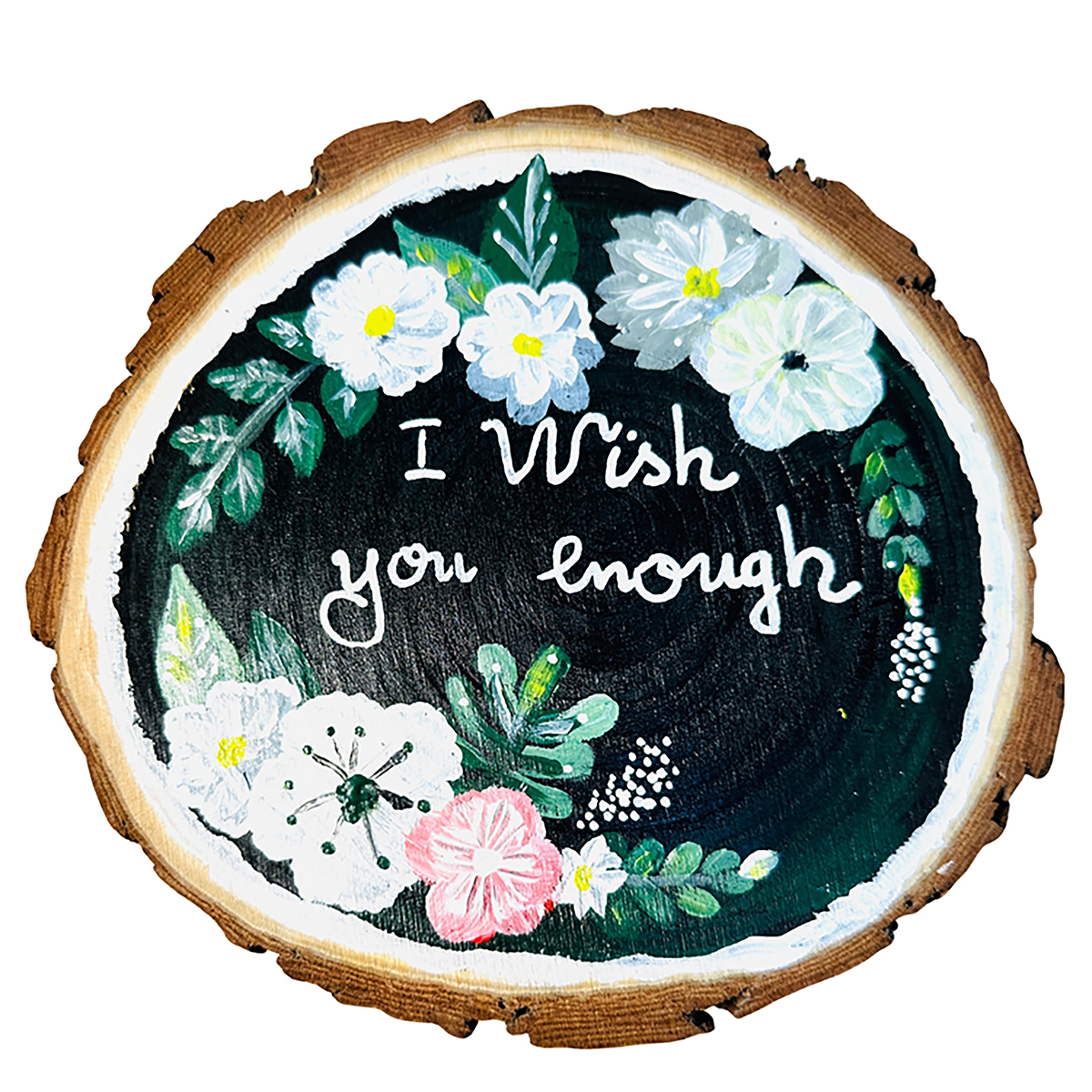 Tranh Vẽ Tay Trên Gỗ Thông I Wish You Are Enough – Decor Bàn Làm Việc – Quà Tặng Handmade Độc Bản