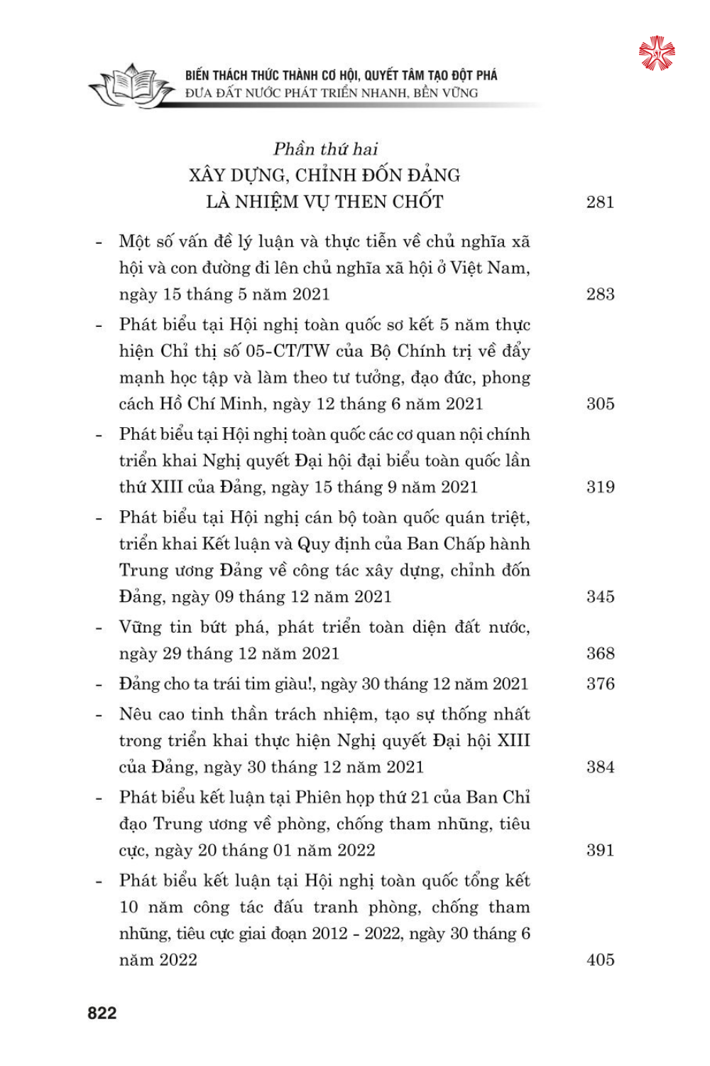 Biến thách thức thành cơ hội. Quyết tâm đột phá đưa đất nước phát triển nhanh, bền vững (bản in 2024)