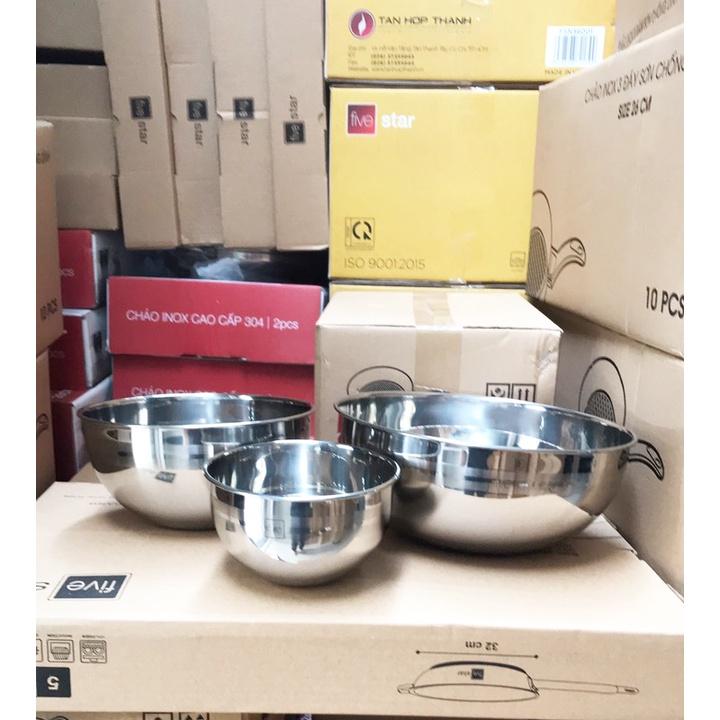 Bộ tô trộn Inox 304 FIVESTAR 3 món xuất Nhật FSTT001