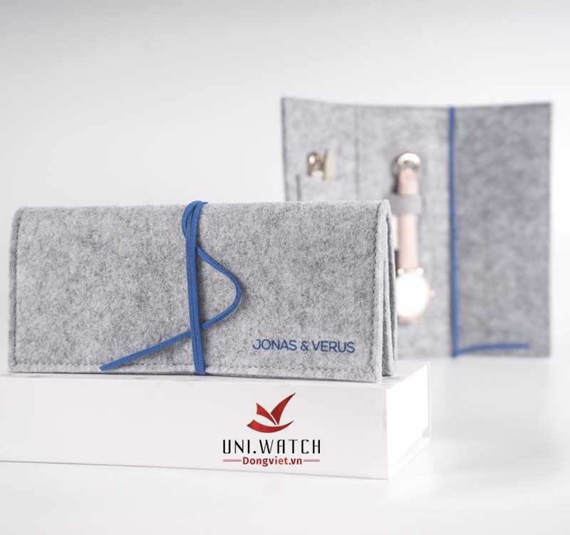 Đồng hồ đeo tay Nam hiệu JONAS & VERUS D41.10.BBLBY , Máy Pin , Kính sapphire chống trầy xước, Dây da Italy