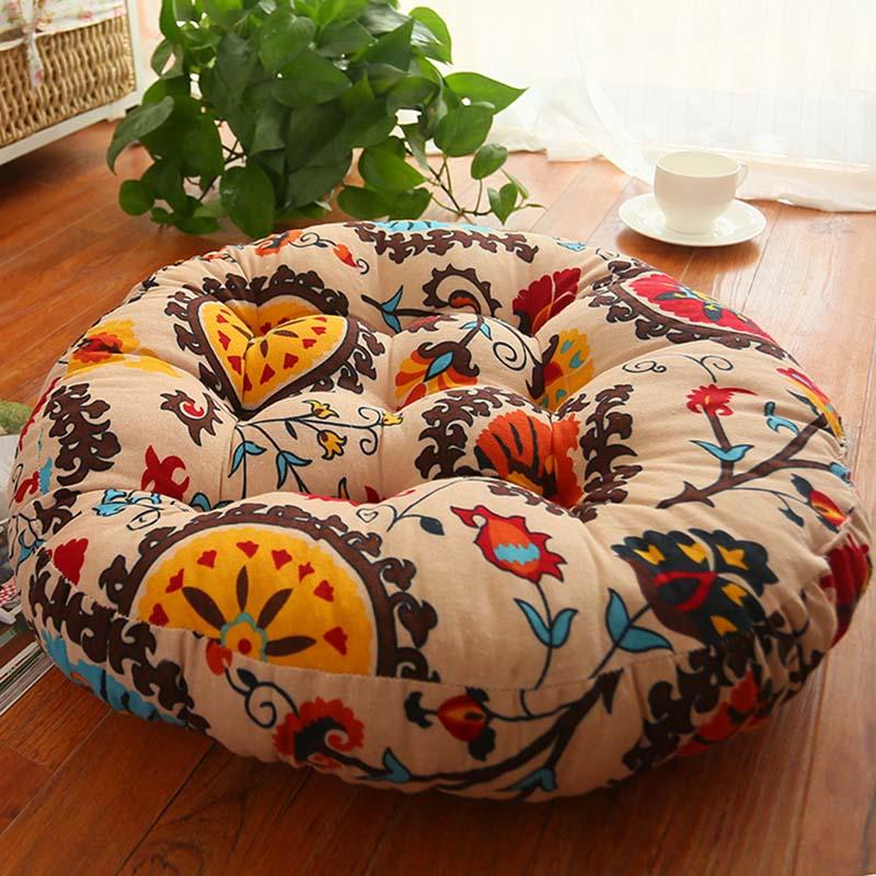 Futon Đệm Vải Lanh Cotton Sofa Gối 55Cm Dày Hơn Vòng Tất Nam Sàn Thiền Ban Công Cửa Sổ Ghế Đệm