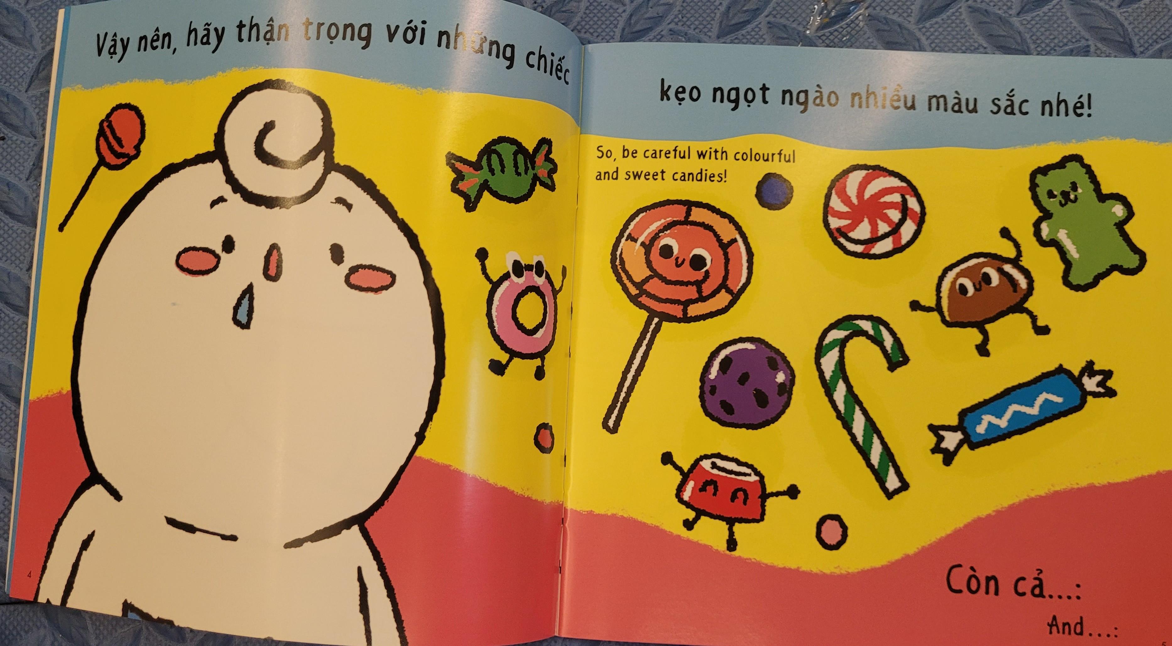 Sách Ehon Miu Bé Nhỏ Phần 2 Song Ngữ - Đừng Ăn Kẹo Nhiều Nhé