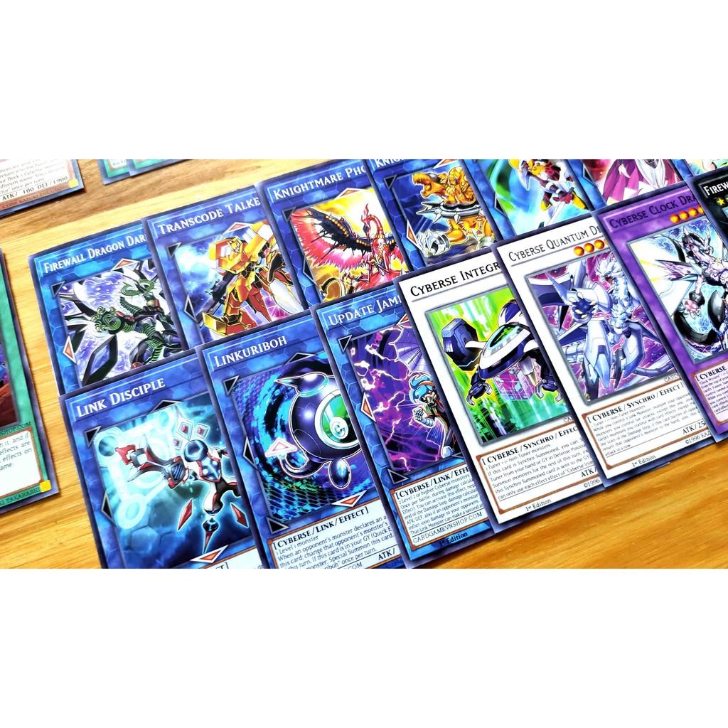 Bài Yugioh ️️ Thẻ bài Yugioh VRAINS Cyberse Yusaku Fujiki deck 54 lá