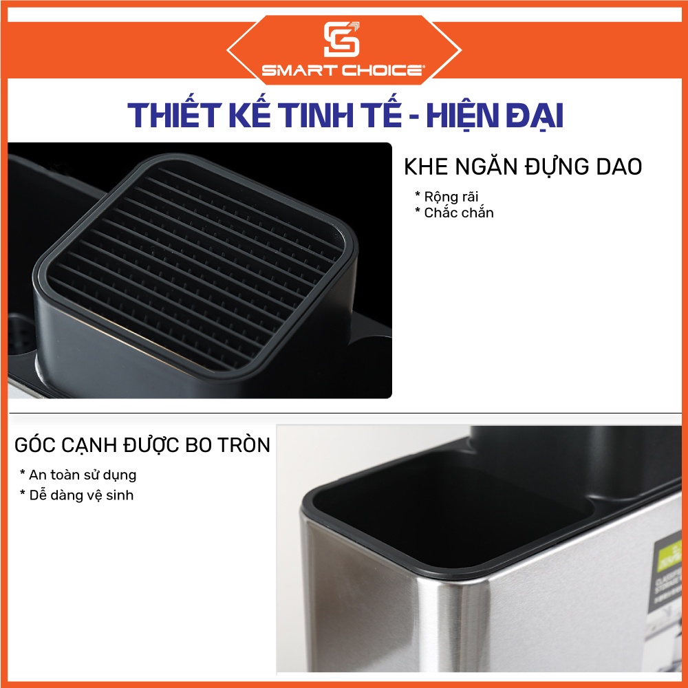 Kệ Đựng Dao Thớt Đa Năng SMARTCHOICE , Ống Đựng Đũa Muỗng Nhà Bếp Inox 304 Cao Cấp, Bền Đẹp, Chất Lượng - Hàng Chính Hãng
