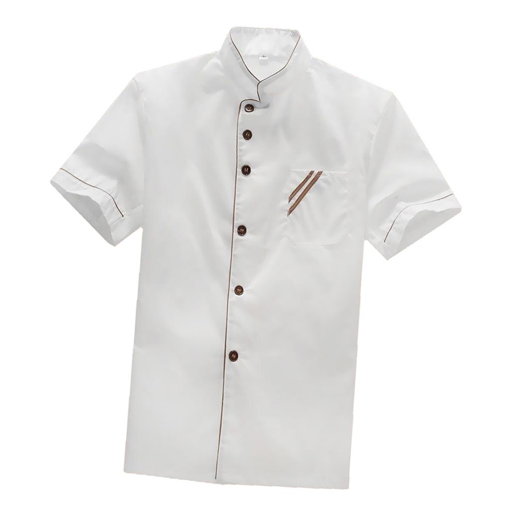 3x Chef Long/ Short Sleeves Coat Uniform Jacket Restaurant Clothing, Hat Kitchen