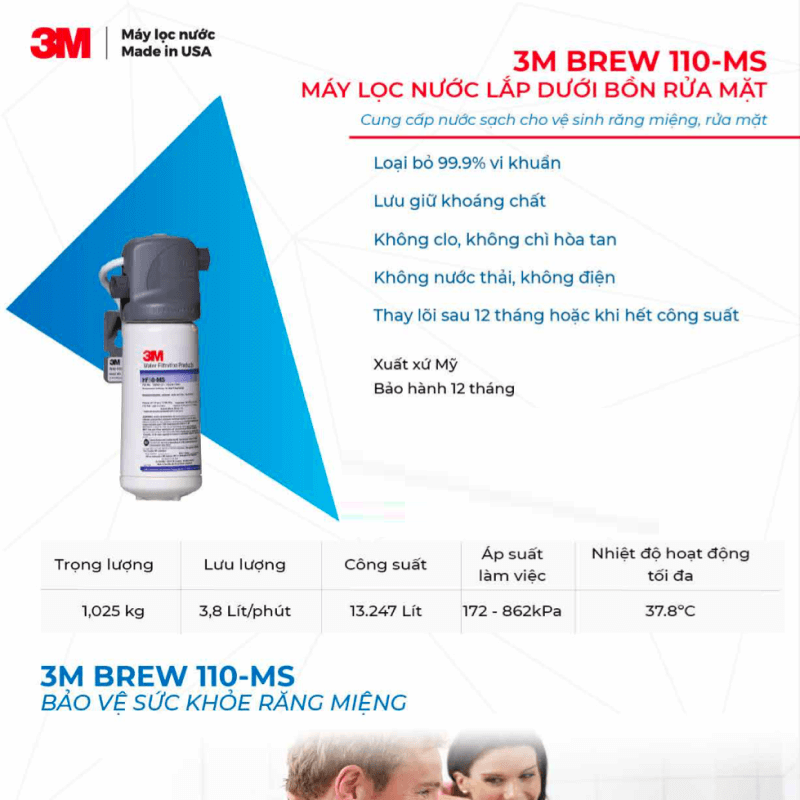 Máy Lọc Nước 3M BREW110-MS | BREW120-MS | ICE140-S Chuẩn Nước Khoáng Uống Trực Tiếp - Nhập Khẩu Mỹ, Hàng Chính Hãng 3M - BREW110MS BREW120MS ICE140S HF10-MS HF20-MS HF40-S