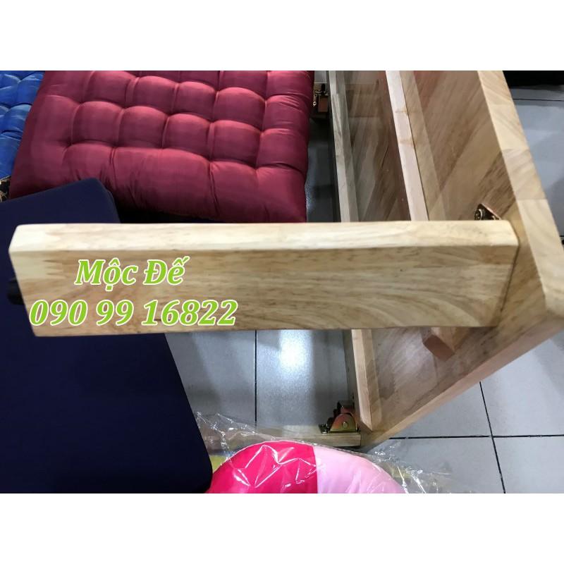 Bàn Trà Gỗ Cao Su Xếp Gọn MỘC ĐẾ Size 100x50cm - Ngồi Bệt Kiểu Nhật Hiện Đại Sang Trọng