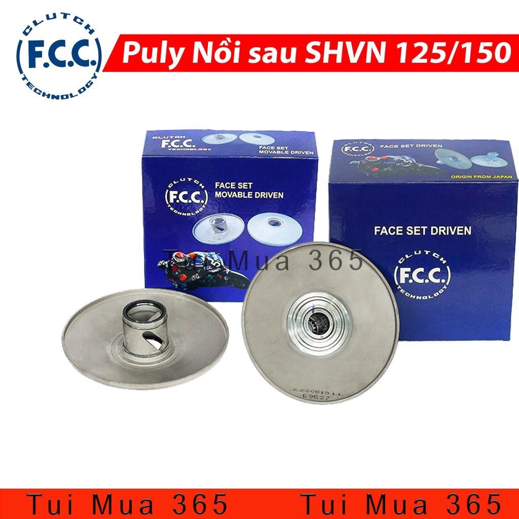 Cụm Puly FCC Nồi Sau Xe Honda SHVN 125,150 Chủ Động và Bị Động Tặng Chốt và Con Lăn Dẫn Hướng Exedy