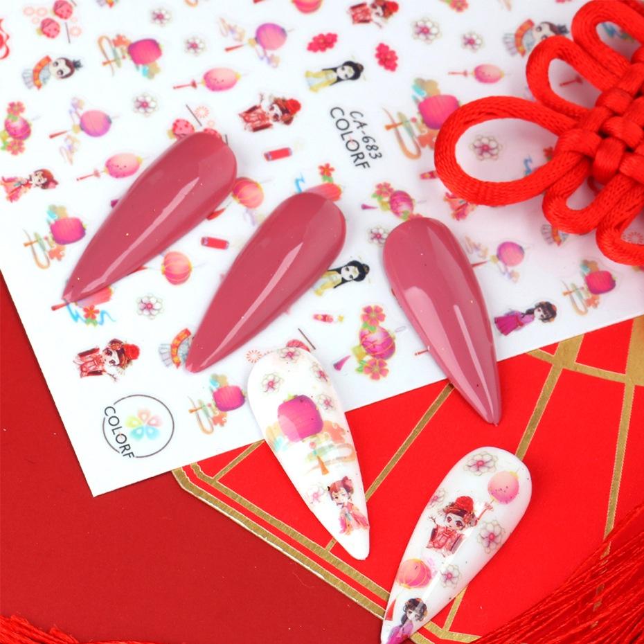 Sticker Nails Tết 2022 | Hình Dán Móng Tay