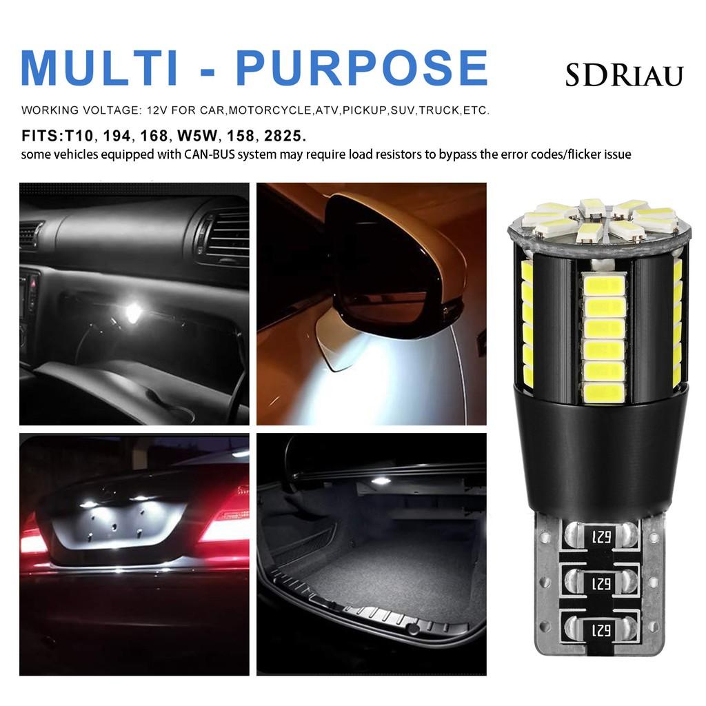 Set 10 Bóng Đèn Led T10 3014 6000k Siêu Sáng Dành Cho Ô Tô