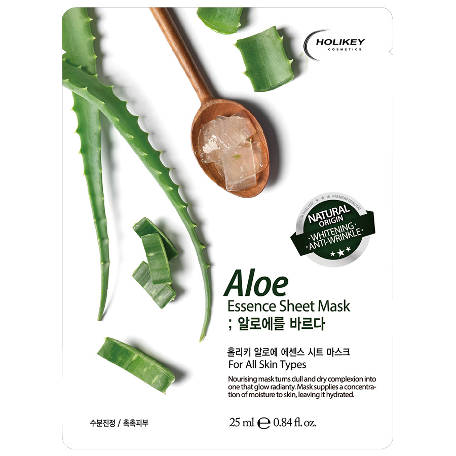 Mặt Nạ Tinh Chất Lô Hội Thiên Nhiên Cấp Ẩm Và Dưỡng Da Trắng Mịn Holikey Aloe Vera Essence Sheet Mask