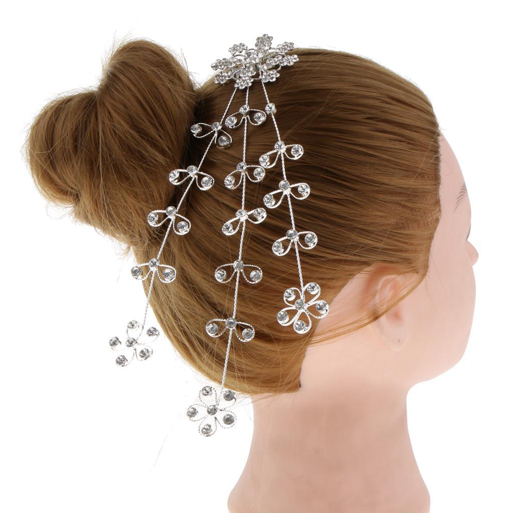 Shiny Crystal Hair Vine Style Hair Comb Wedding Bridal Party Prom Headpiece