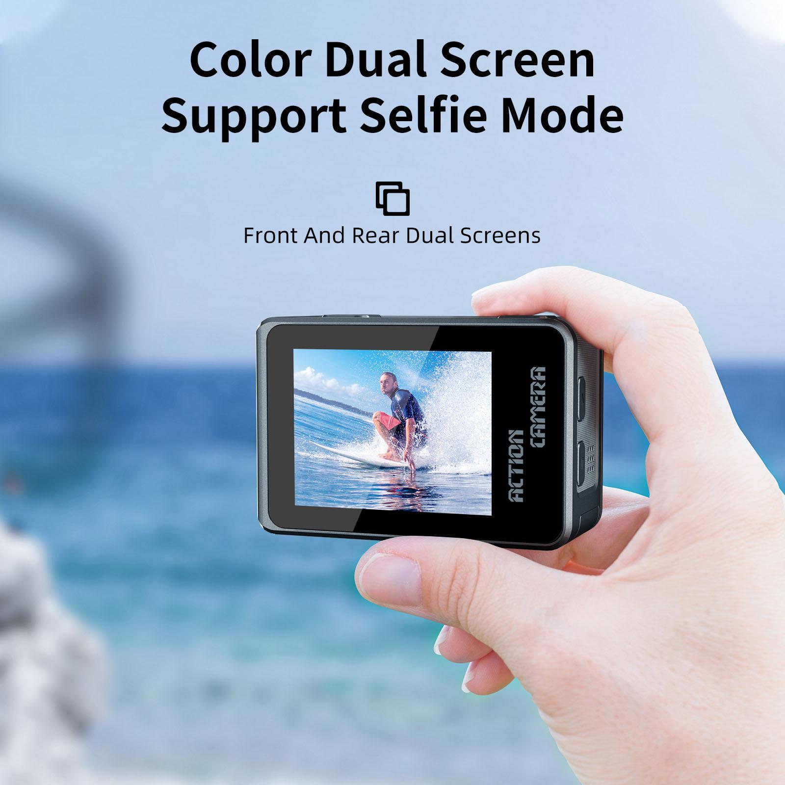 4K Touch màn hình kép Camera hành động chống lắc DV DV có thể tháo rời có thể tháo rời