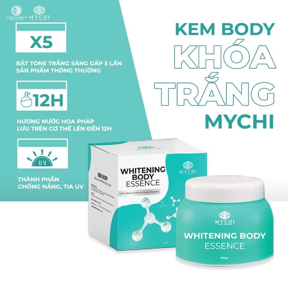 Kem body khóa trắng Mychi whitening Body Essence