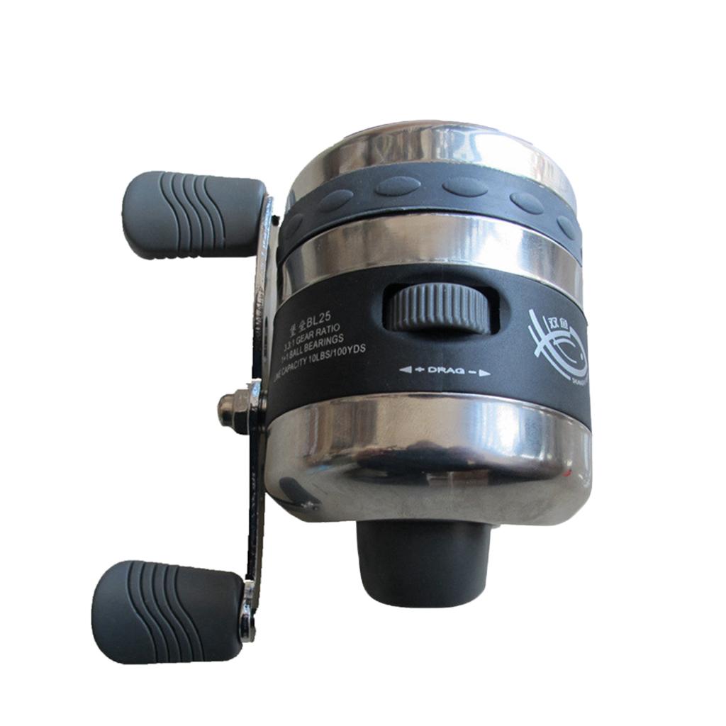 Stainless Steel Spincast Fishing Reel 1+1BB 3.1:1 Saltwater Under-spin Reel