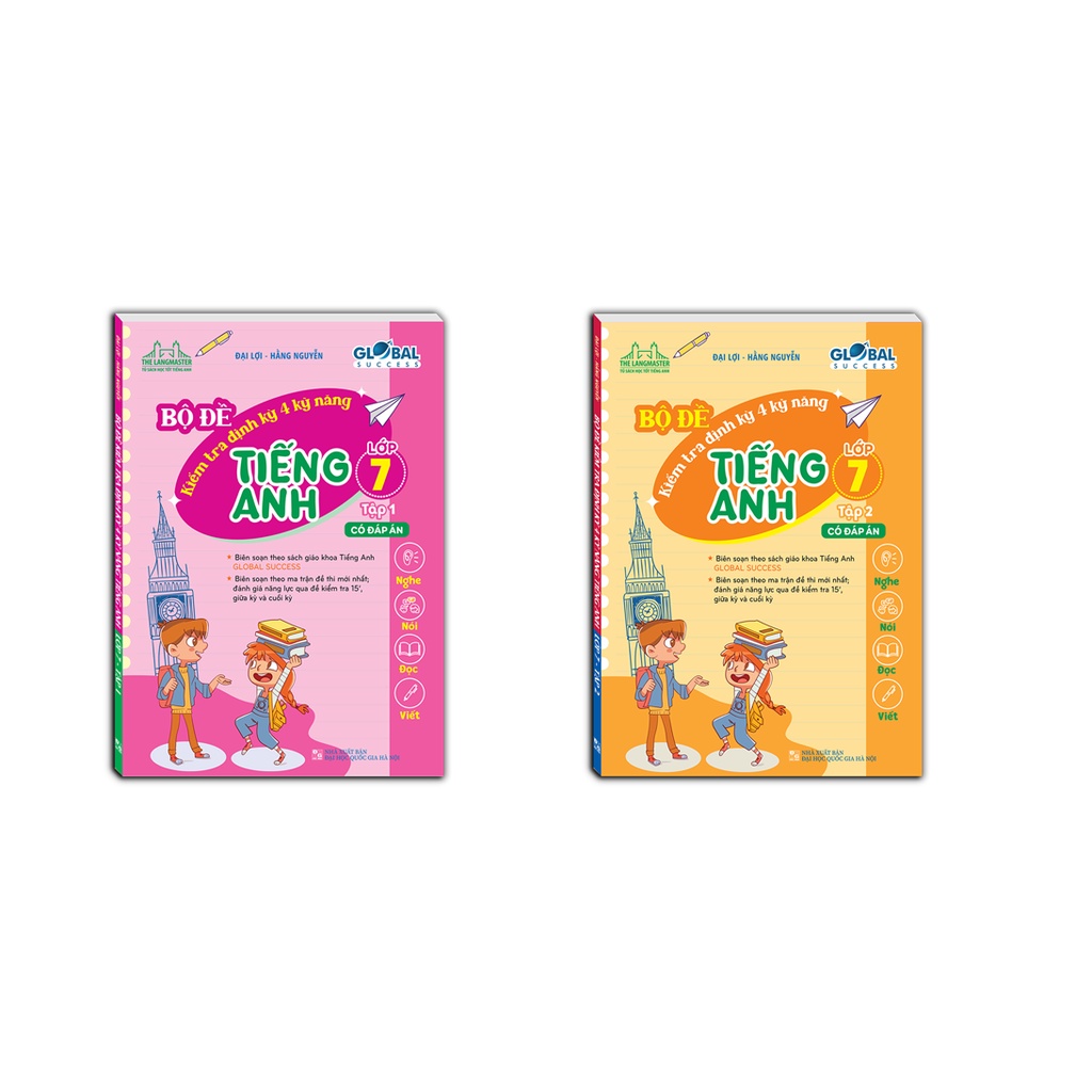 Sách - Combo 2c - GLOBAL SUCCESS - Bộ đề kiểm tra định kỳ 4 kỹ năng tiếng anh lớp 7