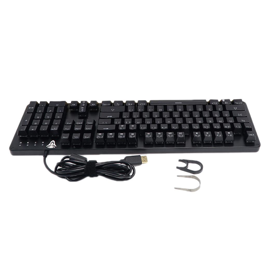 Gaming Keyboard 104 Key RGB Backlit Mechanical Game Keyboard Waterproof