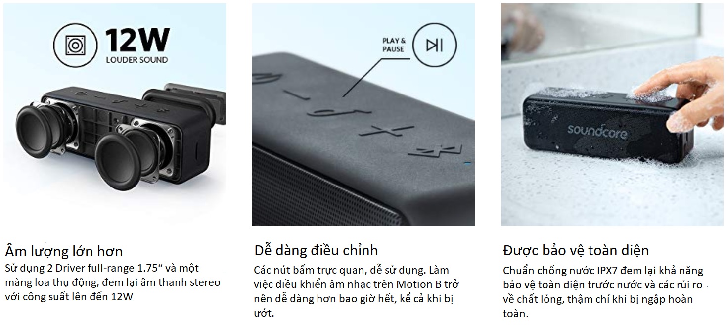 Loa Bluetooth Anker SoundCore Motion B - A3109 - Hàng Chính Hãng