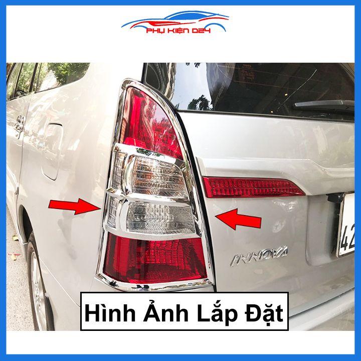 Ốp viền đèn pha hậu mạ crom Innova 2012-2015, 2017-2018-2019-2020-2021 chống trầy trang trí bảo vệ xe