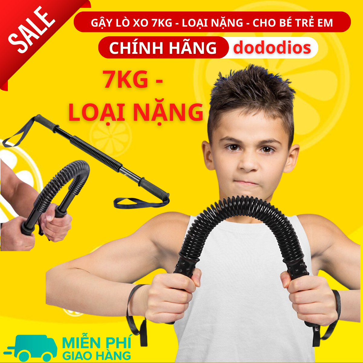 Thanh lò xo tập cơ tay 7kg cho bé trẻ em - dụng cụ tập thể dục thể thao gậy lò xo 7kg tại nhà - thanh lò xo 7kg - Chính hãng dododios