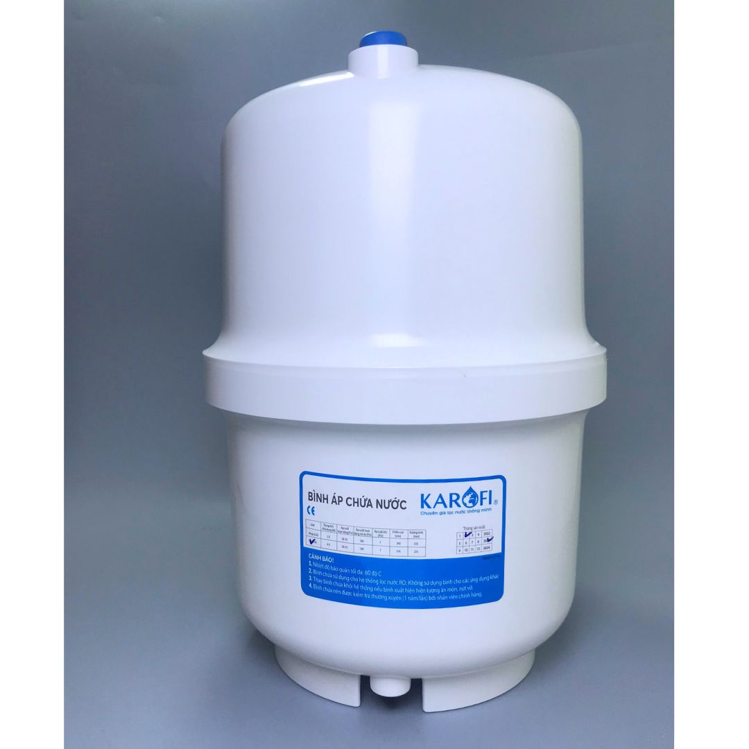 Bình áp nhựa Karofi 4.0G siêu bền dùng cho máy lọc nước RO Karofi - Hàng chính hãng