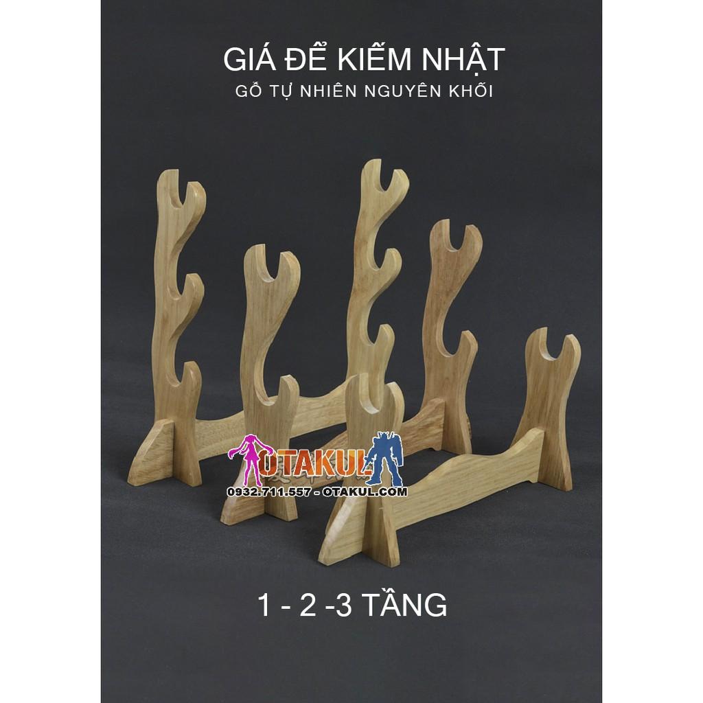 Giá Để Kiếm Gỗ Vàng từ gỗ tự nhiên bền đẹp sang trọng