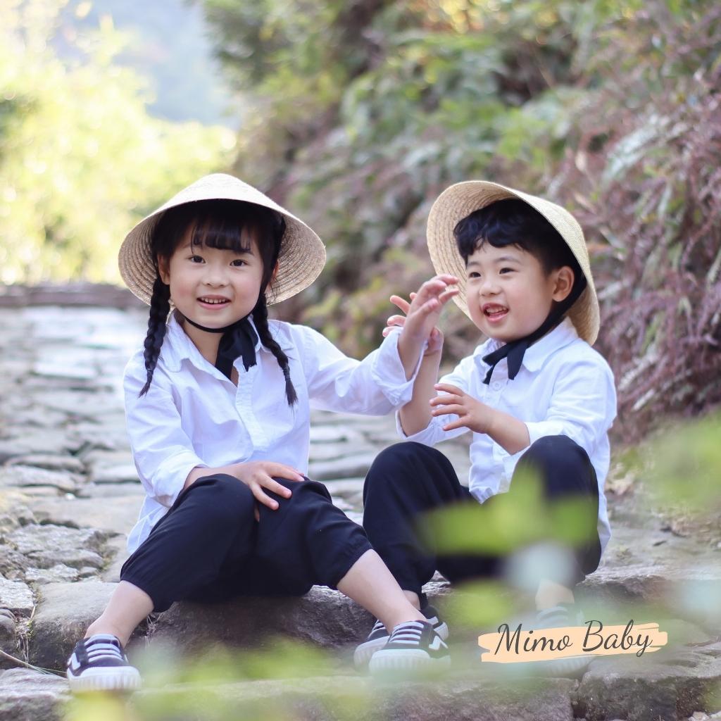 Nón cói đi biển phong cách hàn quốc cực xinh cho bé MH108 Mimo Baby
