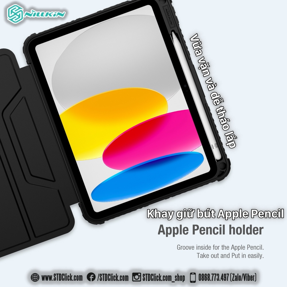 BAO DA DÀNH CHO IPAD 2022 - GEN 10 - 10.9 2022 NILLKIN BUMPER PRO CAMSHIELD BẢO VỆ CAMERA