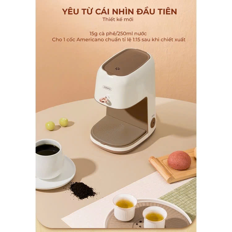 Máy pha trà và cà phê Konka LFKJ-2501, đảm bảo hương vị thơm ngon và đậm đà, hàng chính hãng, BH 12 tháng