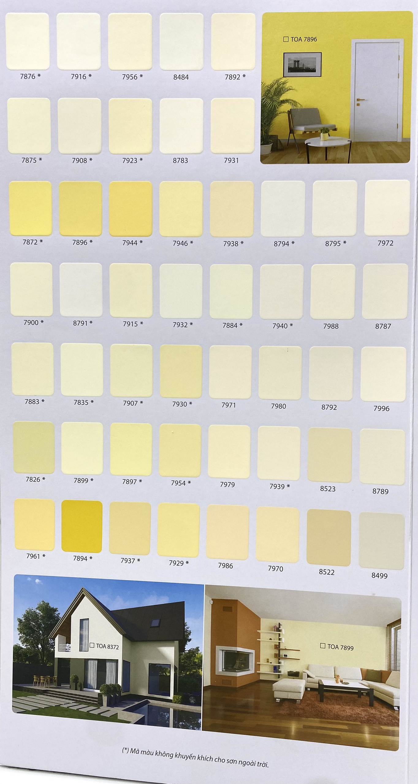 Hình ảnh Sơn nước Toa 4 Season Top Silk dễ lau chùi nội thất màu vàng 7923 _5L