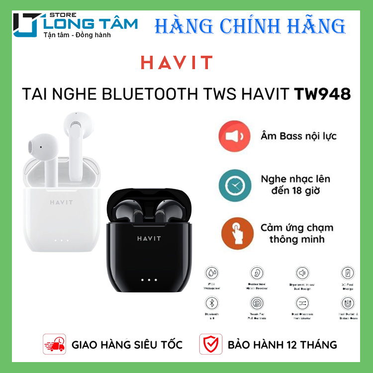 Tai nghe Bluetooth Havit TW 948 - Hàng chính hãng - VAT - giá rẻ