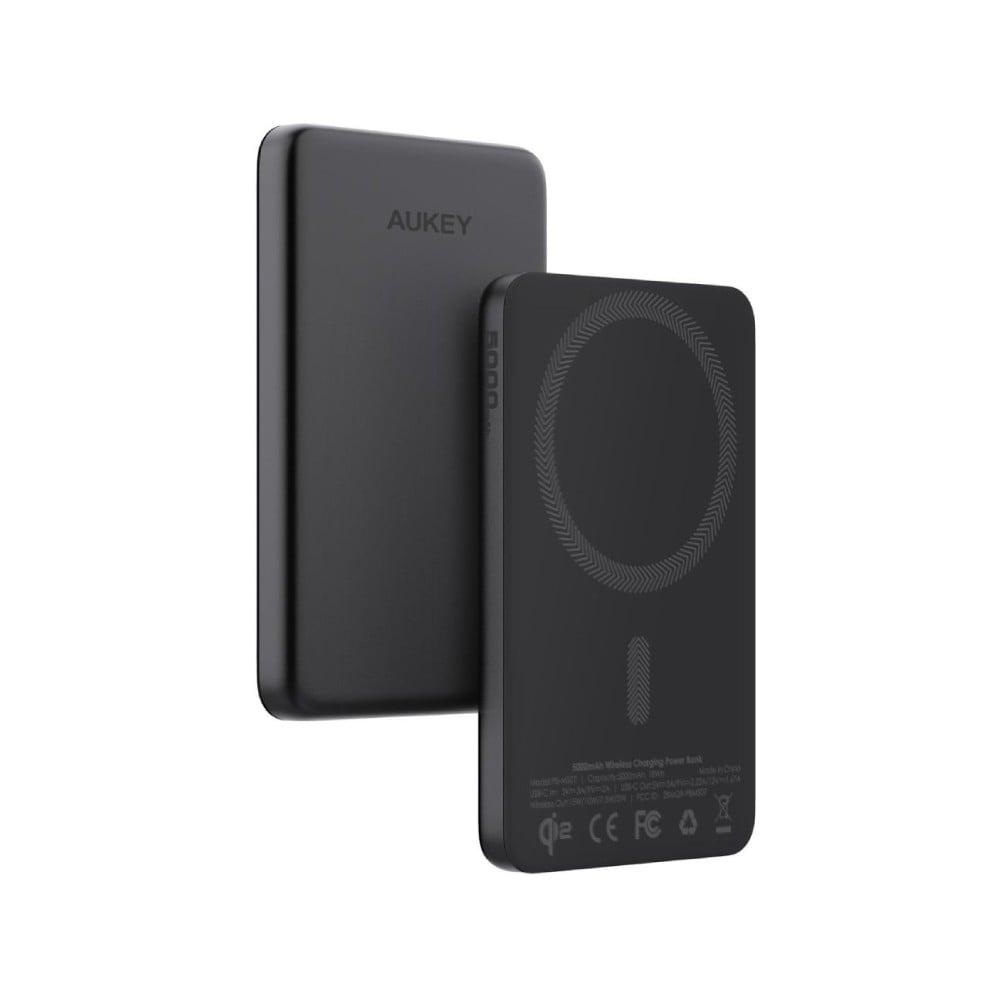Pin Sạc Dự Phòng Aukey PB-MS07A 5000mAh MagSafe Qi2 (PD 20W) Siêu Nhỏ Gọn - Hàng Chính Hãng
