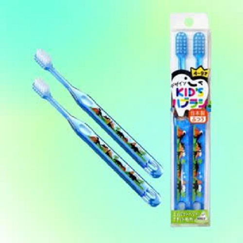 Set 2 Cây Bàn Chải Đánh Răng Cho Bé Từ 04~09 Tuổi DKH – 287KB Màu Xanh Khủng Long