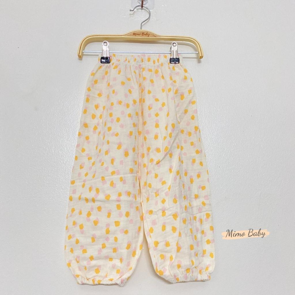 Quần boom chất liệu xô muslin mùa thu đông cho bé trai, bé gái QA41 Mimo Baby