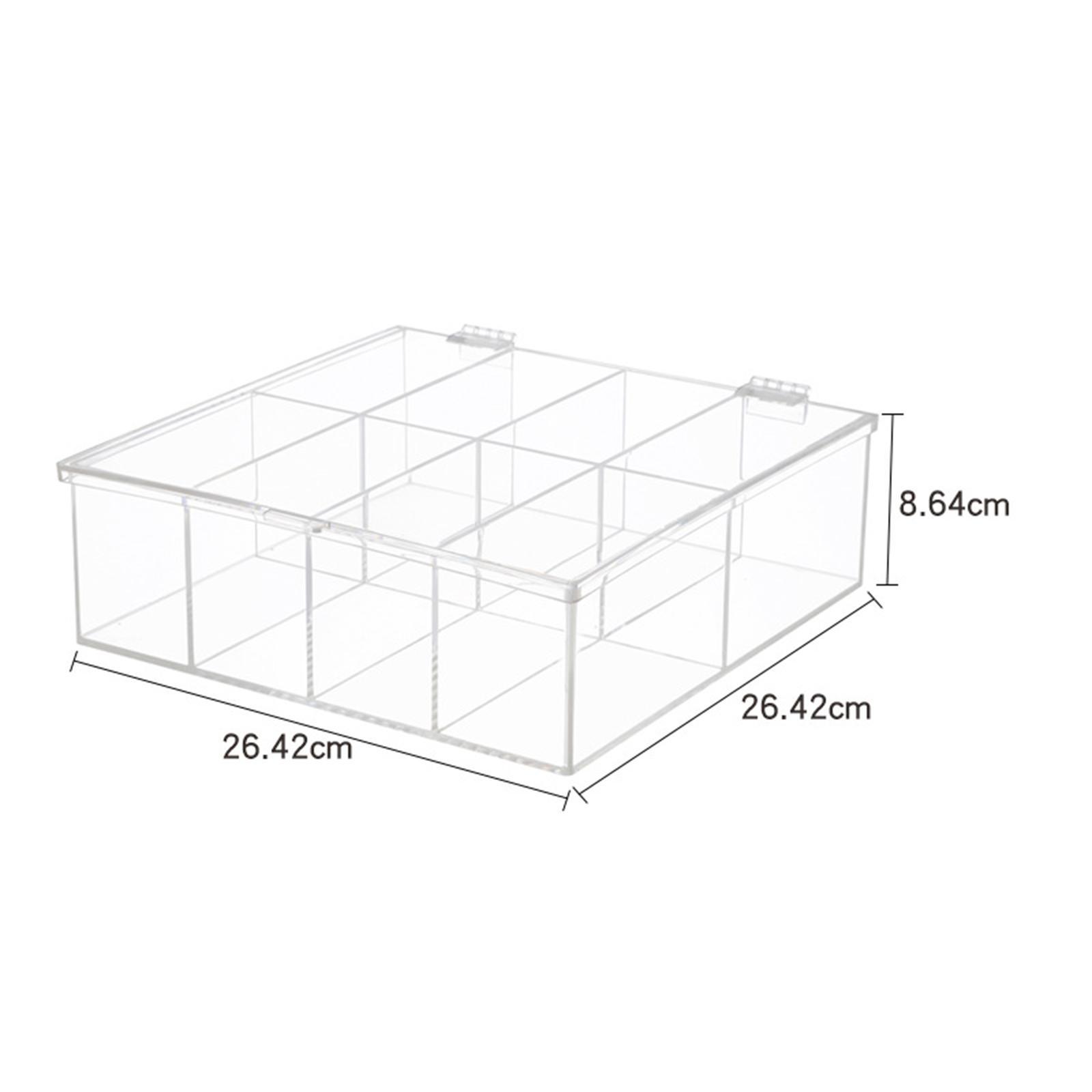 Organizer 8 Compartments Storage Bin Box Display Case for Pantry