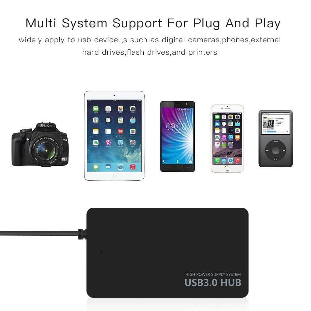 Hub 4 Cổng USB 3.0 HUB Chia USB 1 Ra 4 Cổng Bộ chia USB 3.0 ra 4 cổng tốc độ cao 5Gbps - Hàng Chính Hãng HUB USB