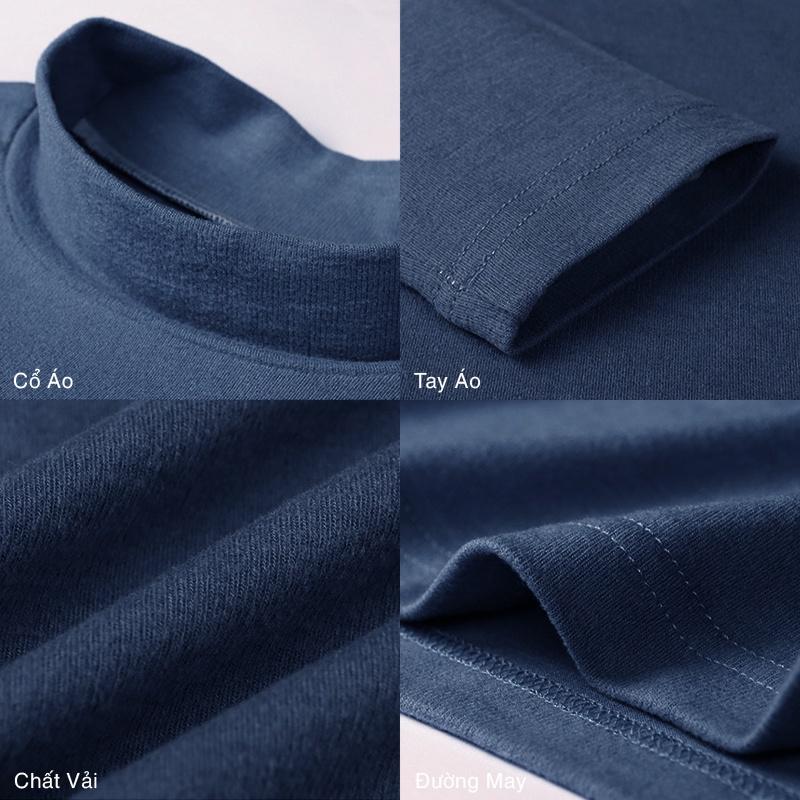 Áo giữ nhiệt lót nỉ cho bạn NAM cổ 5 phân siêu ấm, dầy