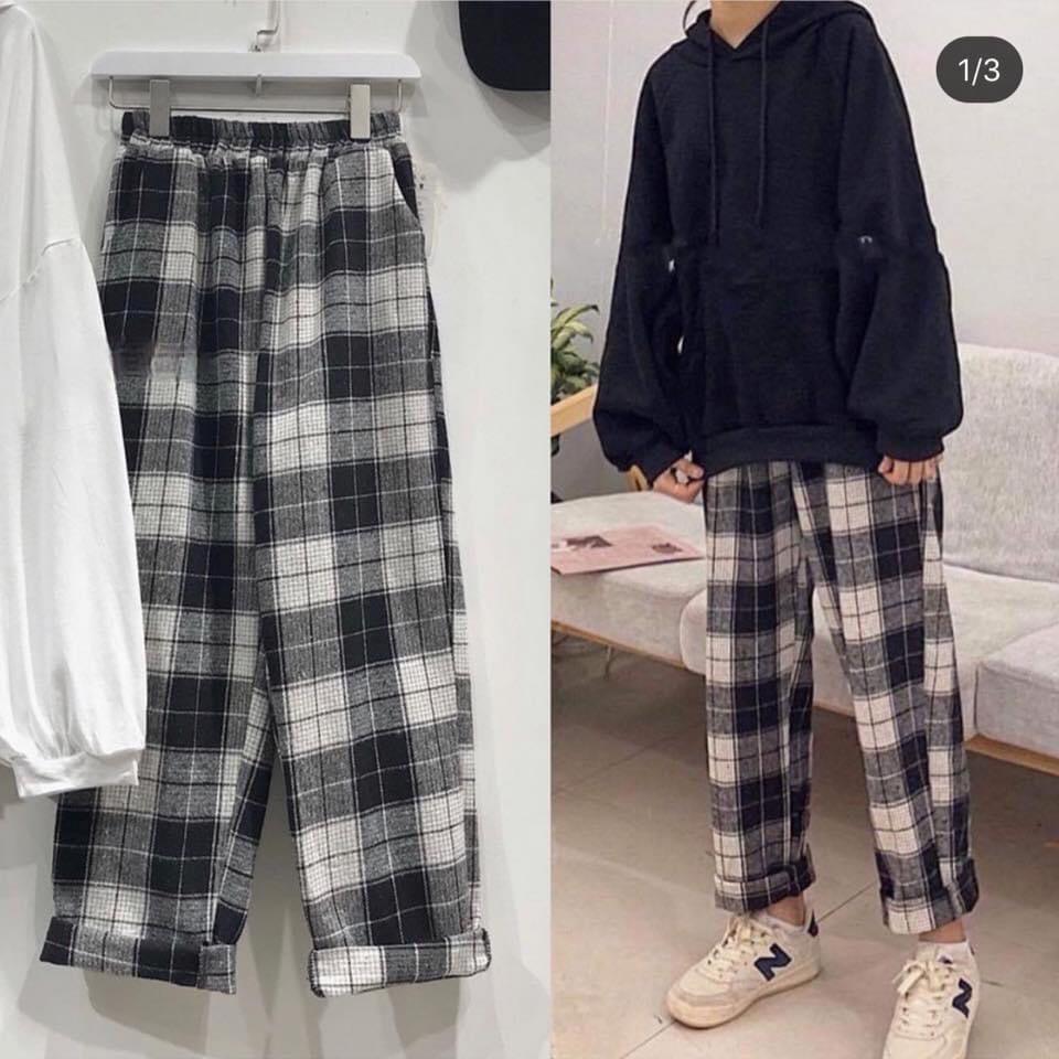 Quần CARO TO Plaid Pants Unisex, quần dài nữ, quần caro, quần baggy