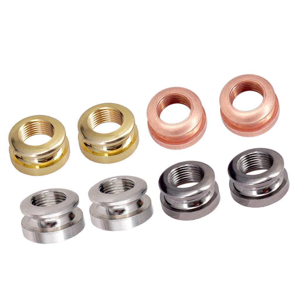 2 Pieces Guitar Strap Lock Button Threaded Jack for Guitar Parts