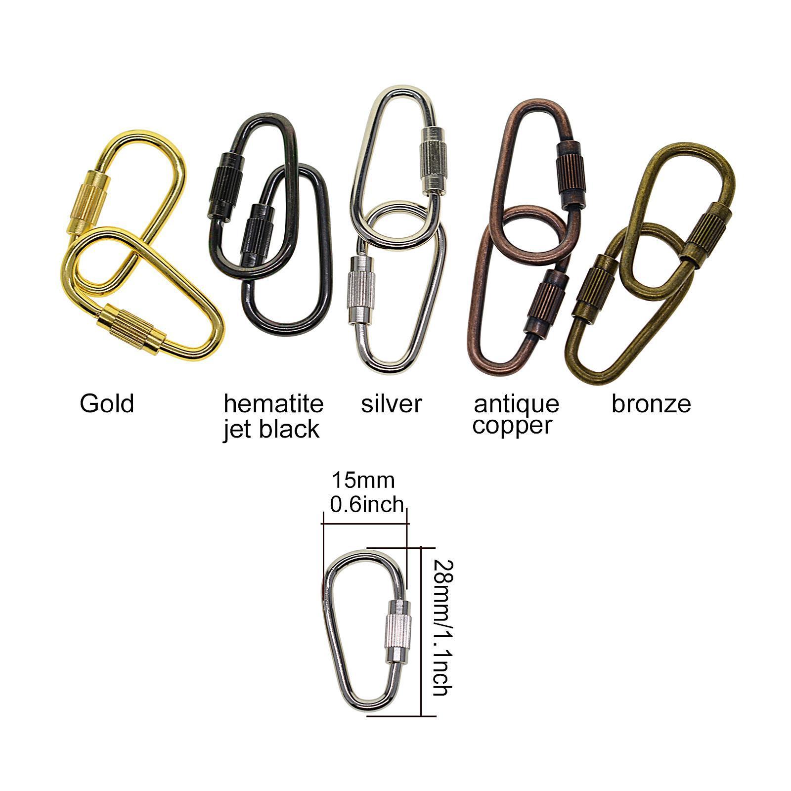 20PCS Small Locking Carabiner Clip Mini Locking Clips D-Ring Lightweight Keychain Clip for Indoor Outdoor Use