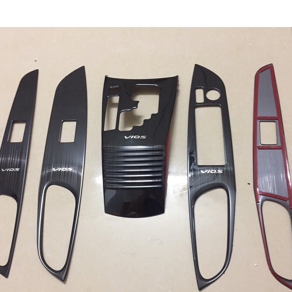 Ốp trang trí nội thất TOYOTA VIOS 2019-2020-2021 số tự động vân titan bộ 5 chi tiết