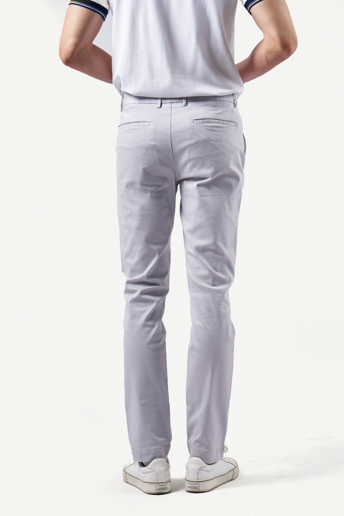 QUẦN KAKI ROUTINE VẢI TWILL FORM SLIM MÀU XÁM - 10F22PCA001 | LASTORE MENSWEAR