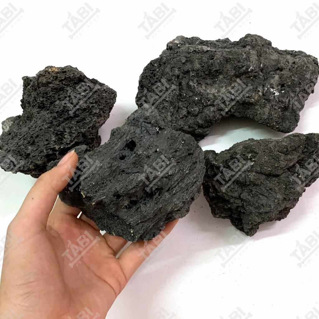 1KG Đá Đen Lớn Setup Hồ Cá - Đá Gia Lai Trang Trí Bể Cá, Làm Cảnh Núi