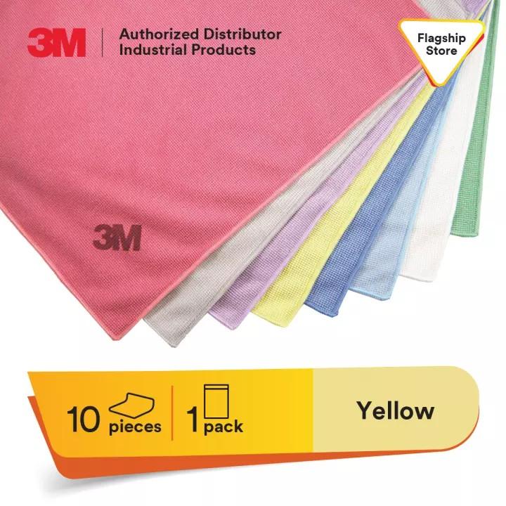 Combo 10 Khăn Lau Đa Năng Microfiber 3M Scotch Brite High Performance SQ21s 36x36cm