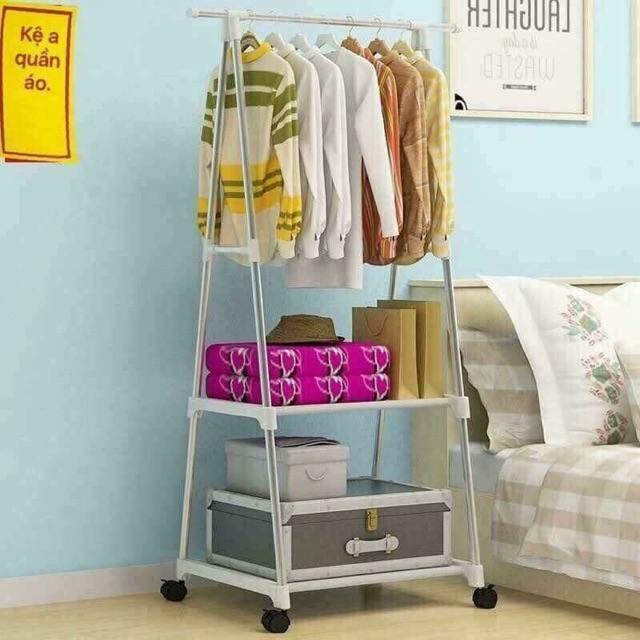 Kệ treo quần áo chữ A có bánh xe tiện dụng